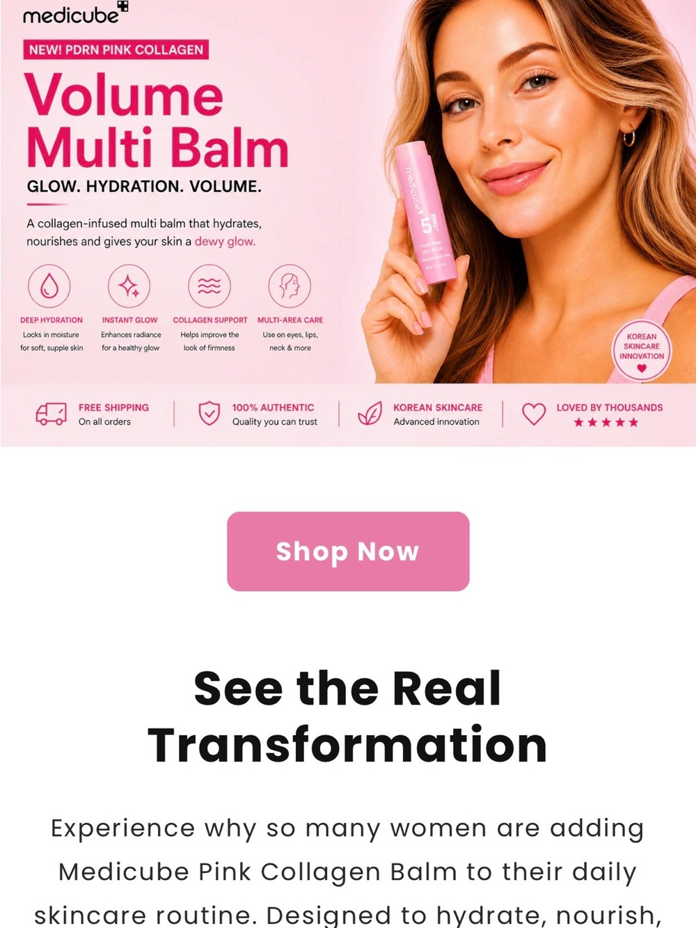Medicube PDRN Pink Collagen Volume Multi Balm — New in box - Picture 2 of 2